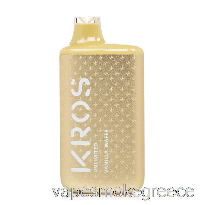 Vape Greece Kros απεριόριστη 6000 γκοφρέτα βανίλιας μιας χρήσης